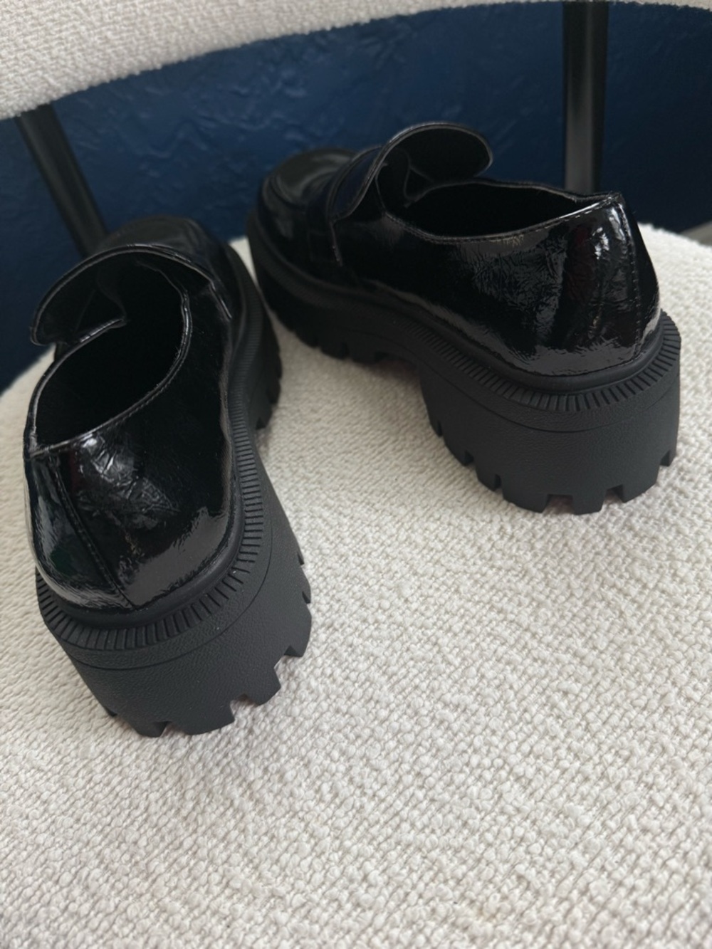 Urban Outfitters Black Patent Chunky Loafers— NEW never been worn! - Picture 6 of 8